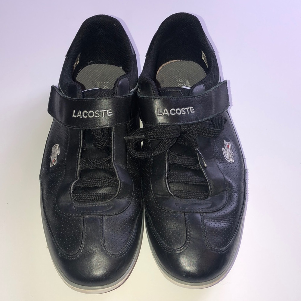Lacoste Black Leather Sneakers